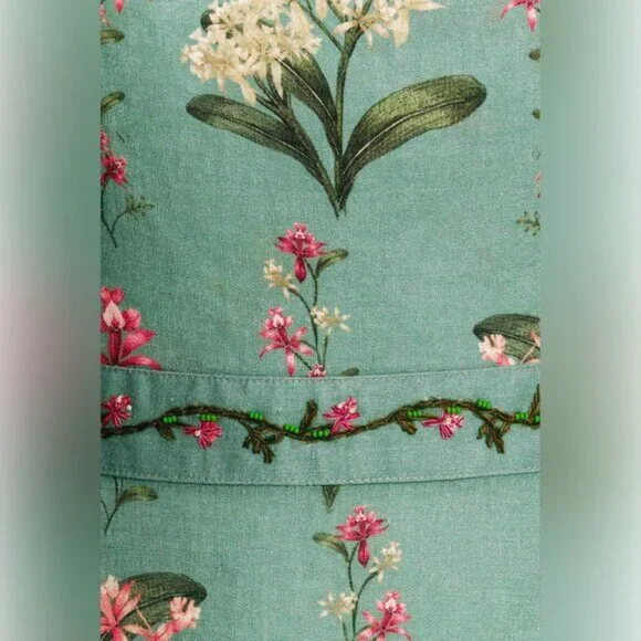 Agua by Agua Bendita's Lima Orquidea tiered embellished dress $920 size S - Picture 5 of 7